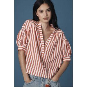 NWT Size XSP - The Darcey Popover Poplin Swing Top 100% Cotton  (NWT US$ 88)